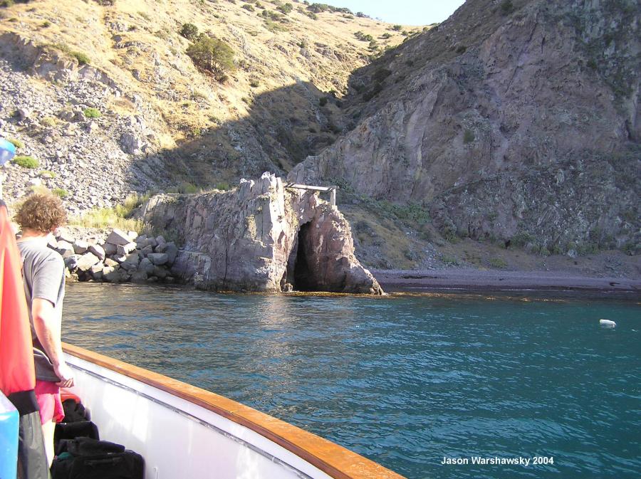 boat at landing cove