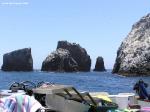 boat at landing cove and rocks