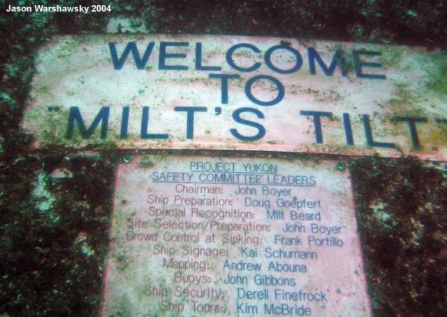 Milt's Tilt sign